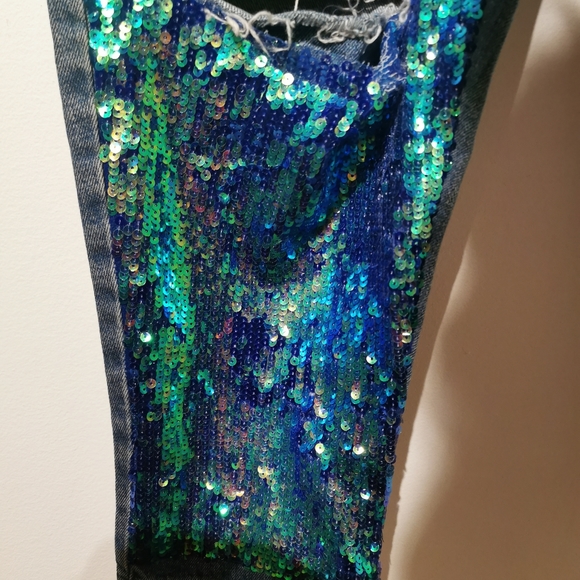 Rare top shop destroyed boyfriend jeans  blue - Picture 7 of 10